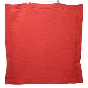 Pottery Barn Rust Orange Matelassé Euro Shams Set of 2 Cotton Fall Farmhouse